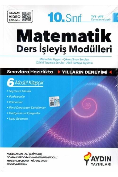 AYDIN 10.SINIF AYDIN MATEMATİK DERS İŞLEYİŞ MODÜLLERİ (KAMPANYALI ÜRÜN)