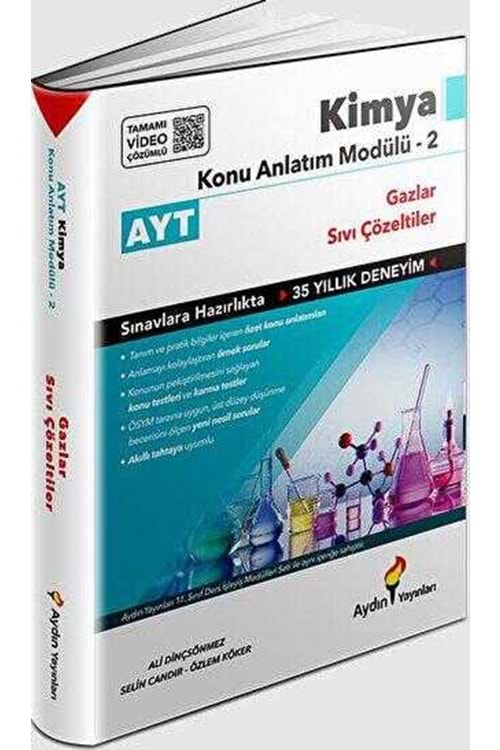 AYDIN AYT KİMYA KONU ANLATIM MODÜLÜ 2 (GAZLAR VE SIVI ÇÖZELTİLER) (KAMPANYALI ÜRÜN)