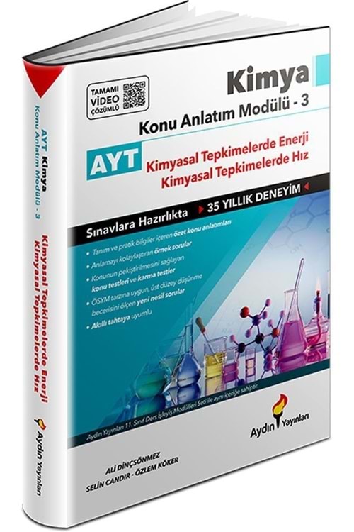 AYDIN AYT KİMYA KONU ANLATIM MODÜLÜ 3 (KİMYASAL TEPKİMELERDE ENERJİ-HIZ) (KAMPANYALI ÜRÜN)