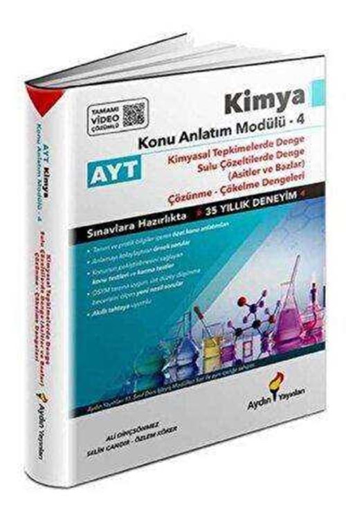 AYDIN AYT KİMYA KONU ANLATIM MODÜLÜ 4 KİMYASAL TEPKİMELERDE DENGE (KAMPANYALI ÜRÜN)