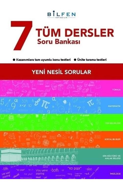 BİLFEN 7.SINIF TÜM DERSLER SORU BANKASI