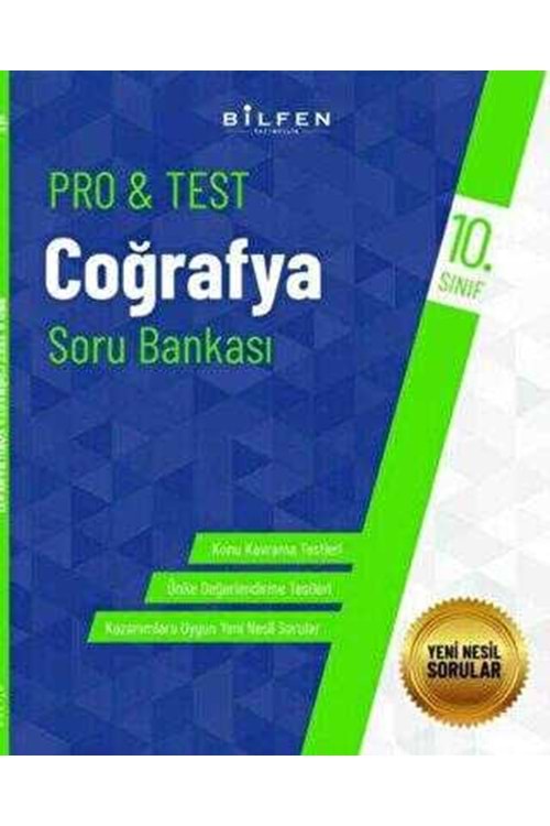 BİLFEN 10.SINIF PRO&TEST COĞRAFYA SORU BANKASI