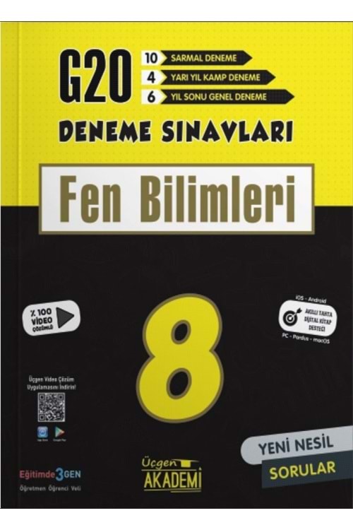 ÜÇGEN AKADEMİ 8.SINIF - FEN BİLİMLERİ - 20 Lİ DENEME