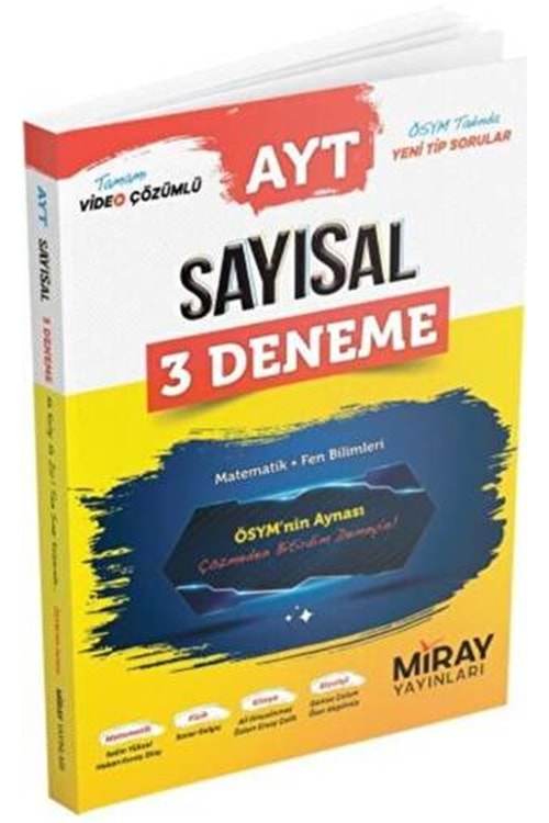 MİRAY AYT SAYISAL 3 DENEME MATEMATİK-FEN BİLİMLERİ
