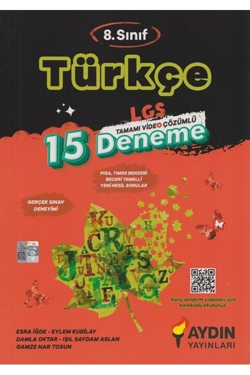 AYDIN LGS 8.SINIF TÜRKÇE 15 DENEME