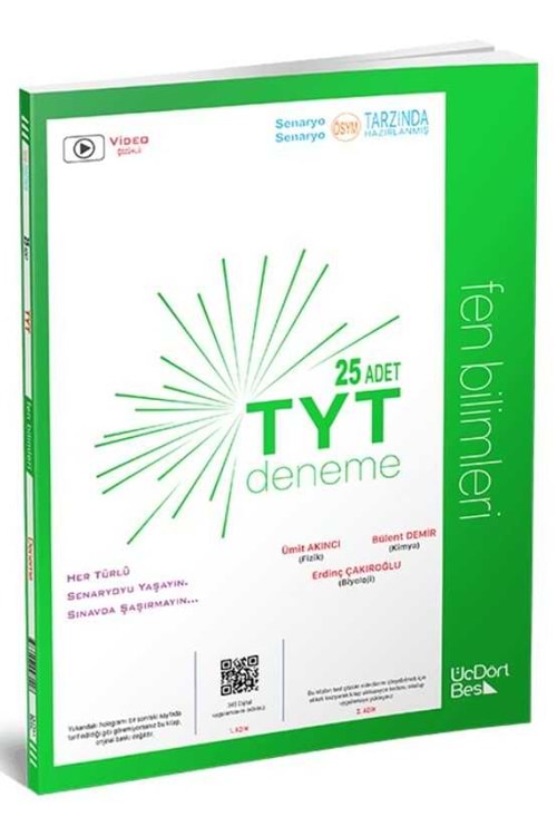 ÜÇDÖRTBEŞ 2025 TYT FEN BİLİMLERİ 25’Lİ DENEME SINAVI