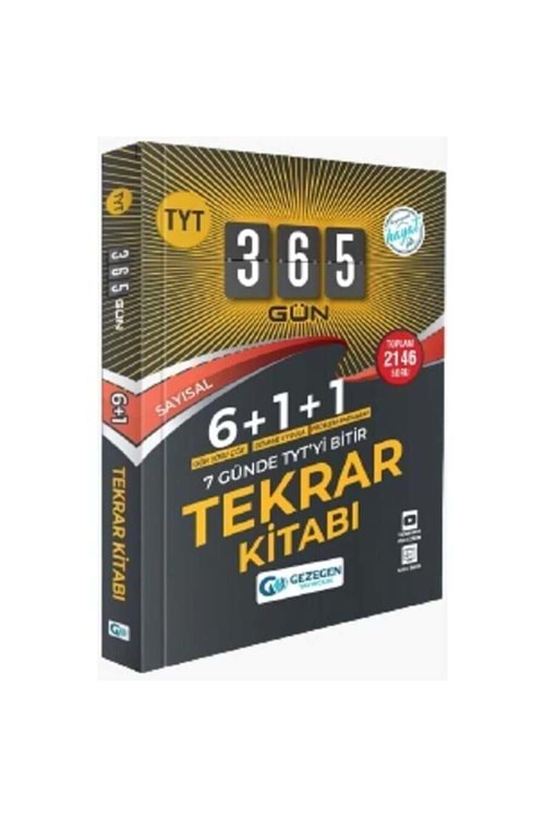 GEZEGEN 365 GÜN TYT TEKRAR KİTABI (SAYISAL)