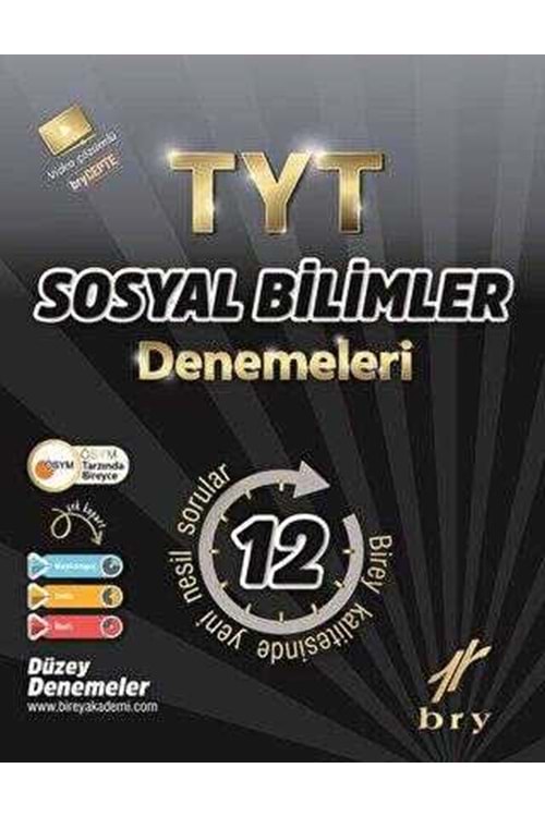 BRY TYT - BRANŞ DENEMELERİ - SOSYAL BİLİMLER (12 Lİ)