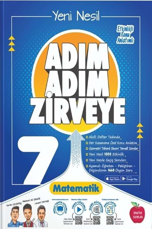 NEWTON 7.SINIF ADIM ADIM ETKİNLİKLİ KONU ANLATIMLI SORU BANKALARI --MATEMATİK