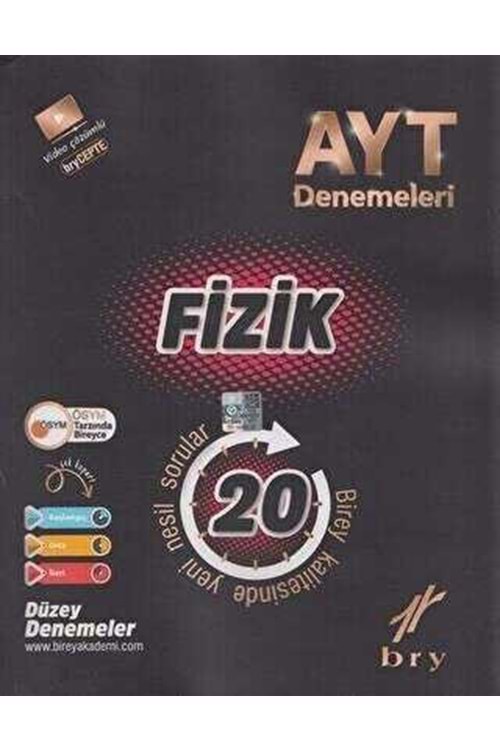BRY AYT - BRANŞ DENEMELERİ - FİZİK (20 Lİ)