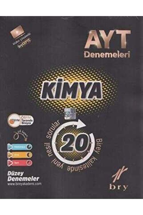 BRY AYT - BRANŞ DENEMELERİ - KİMYA (20 Lİ)