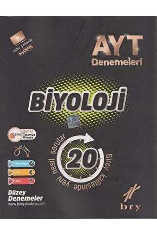BRY AYT - BRANŞ DENEMELERİ - BİYOLOJİ (20 Lİ)