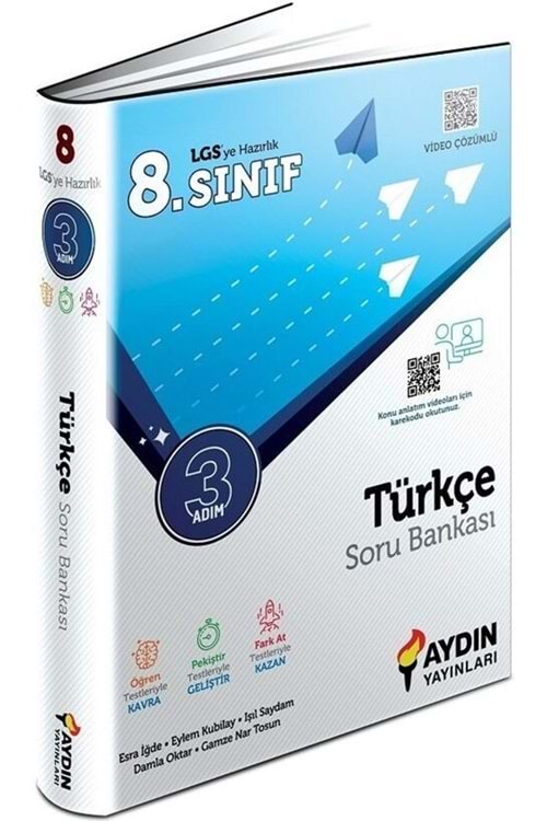 AYDIN 8.SINIF TÜRKÇE ÜÇ ADIM SORU BANKASI