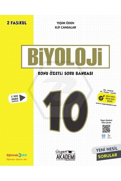 ÜÇGEN AKADEMİ 10.SINIF BİYOLOJİ - KÖSB - 2 FASİKÜL
