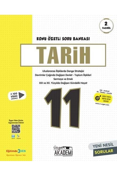 ÜÇGEN AKADEMİ 11.SINIF TARİH - KÖSB - 2 FASİKÜL