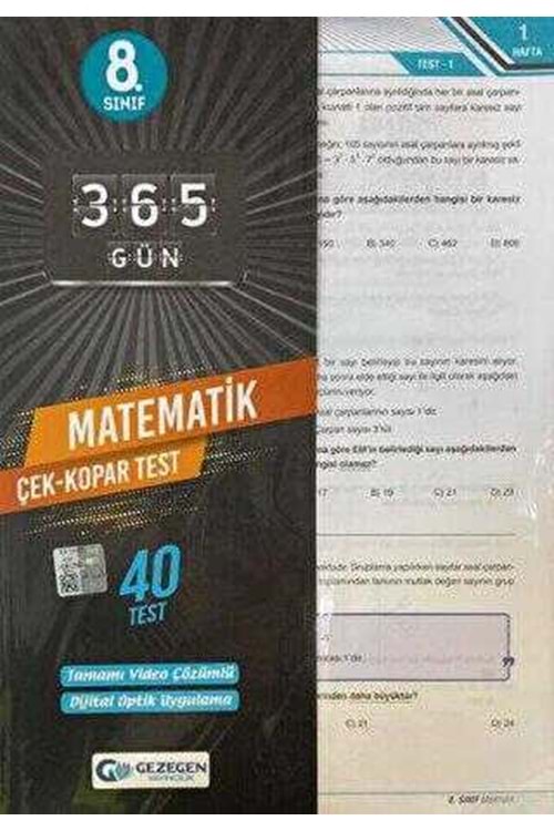 GEZEGEN MATEMATİK ÇEK KOPAR YAPRAK TEST