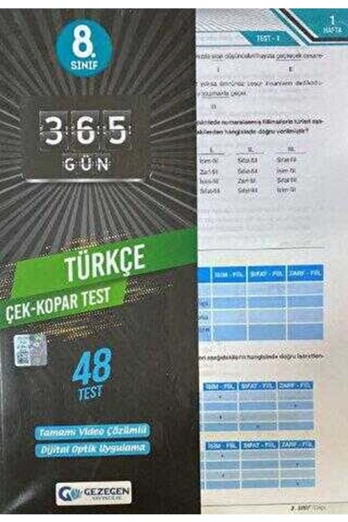 GEZEGEN TÜRKÇE ÇEK KOPAR YAPRAK TEST