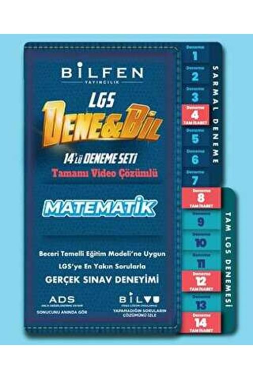 BİLFEN 8.SINIF DENEBİL MATEMATİK 14LÜ DENEME SETİ