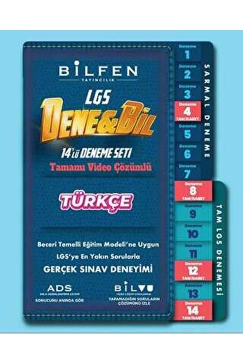 BİLFEN 8.SINIF DENEBİL TÜRKÇE 14LÜ DENEME SETİ