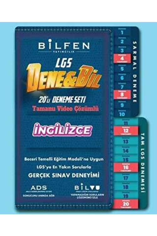 BİLFEN 8.SINIF DENEBİL İNGİLİZCE 20 Lİ DENEME SETİ