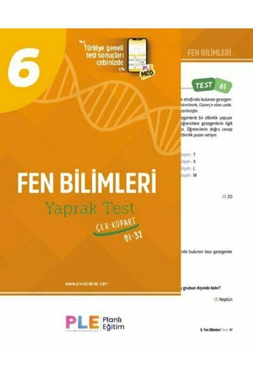 PLE YAYINLARI 6.Sınıf Fen Bilimleri - Yaprak Testi (1-32)