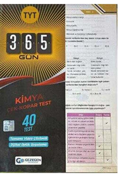 GEZEGEN KİMYA ÇEK KOPAR YAPRAK TEST (YENİ)