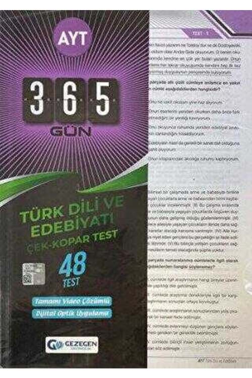 GEZEGEN EDEBİYAT ÇEK KOPAR YAPRAK TEST (YENİ)
