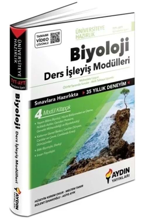 AYDIN TYT-AYT BİYOLOJİ DERS İŞLEYİŞ MODÜLLERİ(KAMPANYALI ÜRÜN)