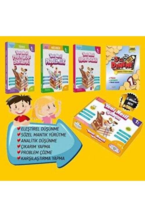 ONBURDA 1.SINIF YENİ NESİL SET (4KİTAP)