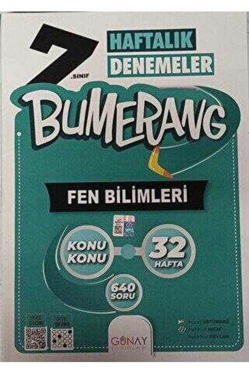 GÜNAY BUMERANG 32 HAFTALIK FEN BİLİMLERİ DENEMELERİ
