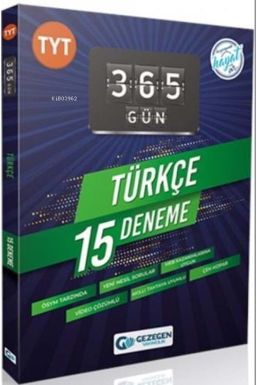 GEZEGEN 365 GÜN TÜRKÇE BRANŞ DENEME (YENİ)