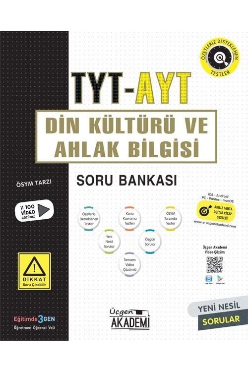 ÜÇGEN AKADEMİ TYT DİN KÜL. VE AHLAK BİL. - SORU BANKASI