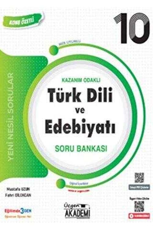 ÜÇGEN AKADEMİ 10.SINIF - KONUNUN ÖZÜ - TÜRK DİLİ VE EDB. - KÖSB
