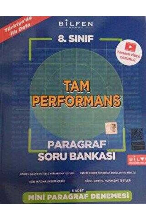 BİLFEN 8.SINIF TAM PERFORMANS PARAGRAF SORU BANKASI
