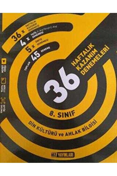 8.SINIF DİN KÜLTÜRÜ VE AHLAK BİLGİSİ HAFTALIK DENEME