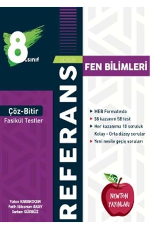 NEWTON 8.SINIF REFERANS ÇÖZ BİTİR FASİKÜL TESTLER--FEN BİLİMLERİ