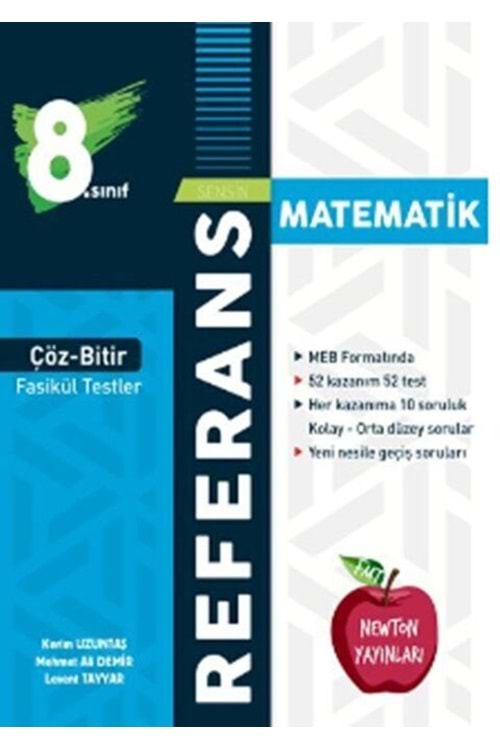 NEWTON 8.SINIF REFERANS ÇÖZ BİTİR FASİKÜL TESTLER-- MATEMATİK