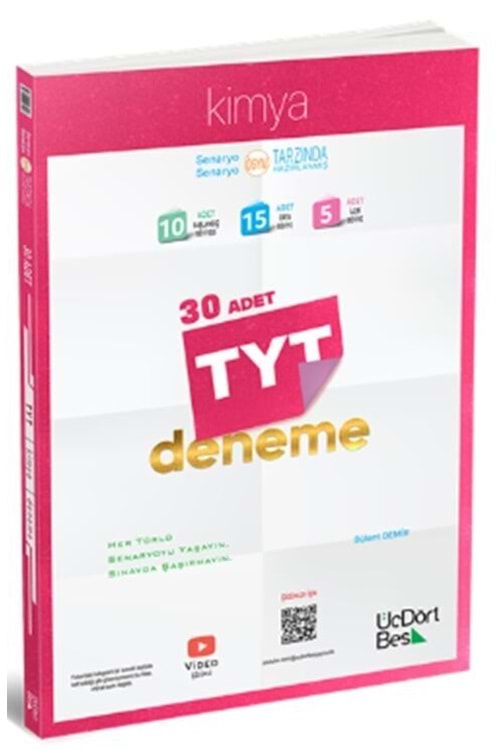 ÜÇDÖRTBEŞ 2025 TYT KİMYA 30 DENEME