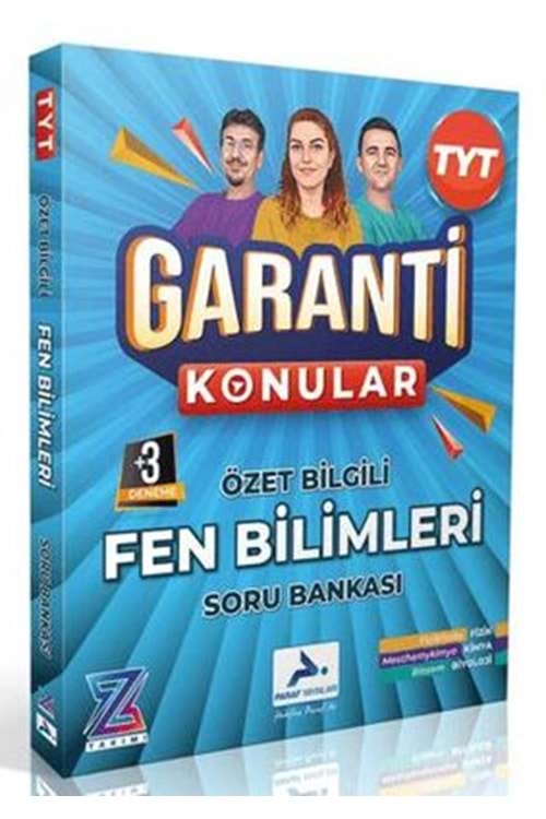 PARAF Z TAKIM TYT FEN BİL.GARANTİ KONULAR SORU B.