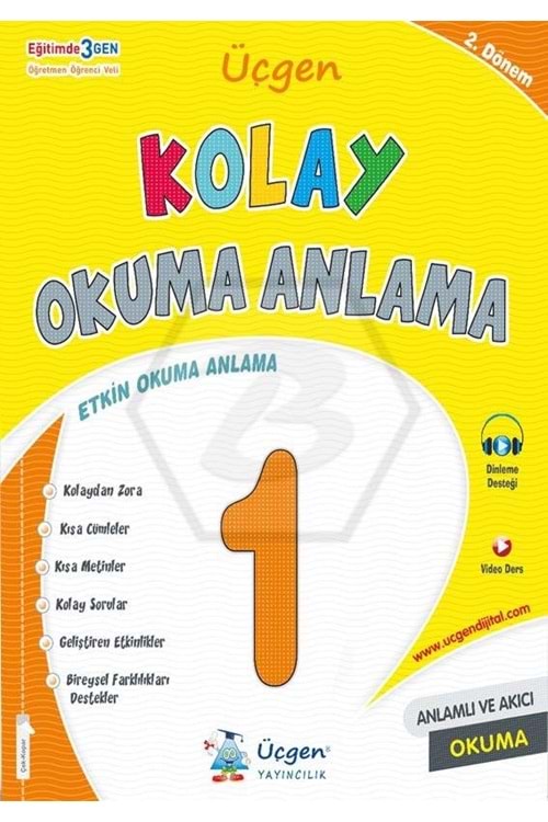 ÜÇGEN 1.SINIF - KOLAY OKUMA ANLAMA - 2. DÖNEM - 2025