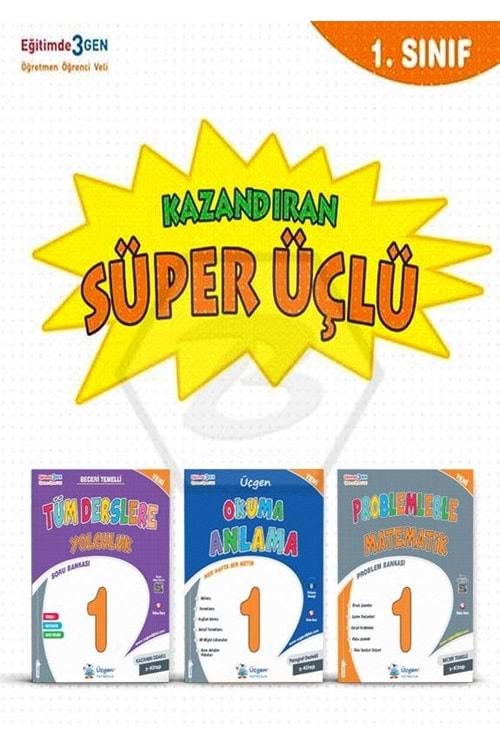 ÜÇGEN 1.SINIF - SÜPER ÜÇLÜ - KAZANDIRAN KİTAPLAR SETİ -