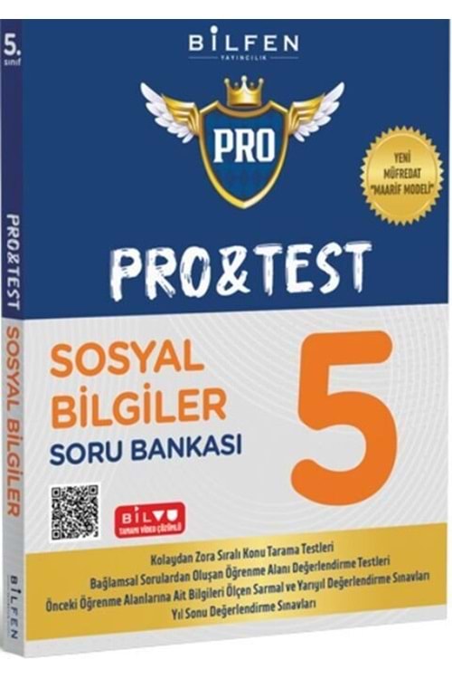 BİLFEN 5.SINIF PRO&TEST SOSYAL BİLGİLERİ SORU BANKASI YENİ MÜFREDAT