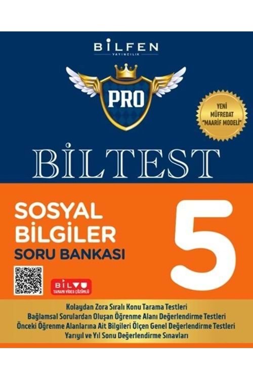 BİLFEN 5.SINIF BİLTEST PRO SOSYAL BİLGİLERİ SORU BANKASI YENİ MÜFREDAT