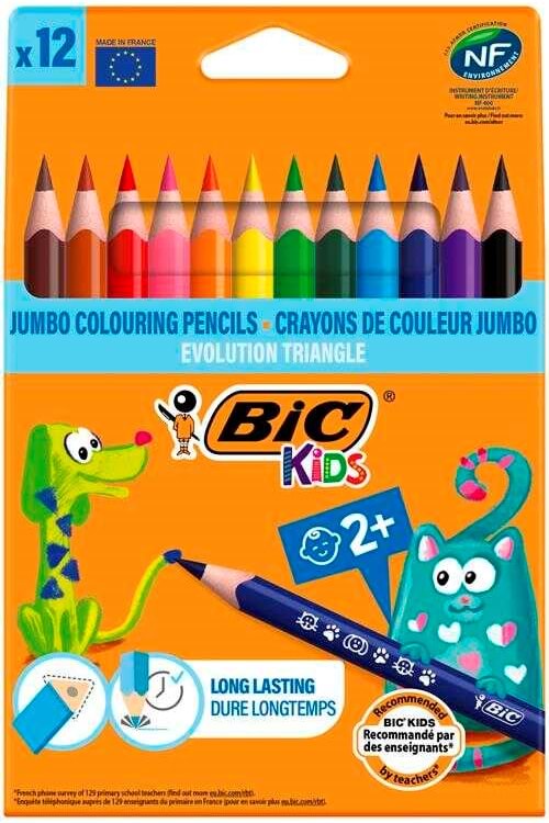 BİC KİDS KURU BOYA JUMBO ÜÇGEN 12 RENK 82973511