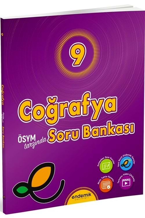 ENDEMİK 9.SINIF COĞRAFYA SORU BANKASI - 2024