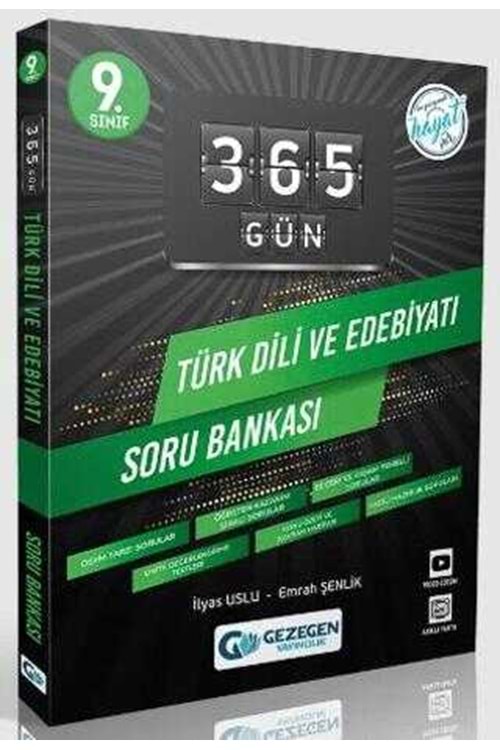 GEZEGEN 365 GÜN TÜRK DİLİ VE EDEBİYATI SORU BANKASI