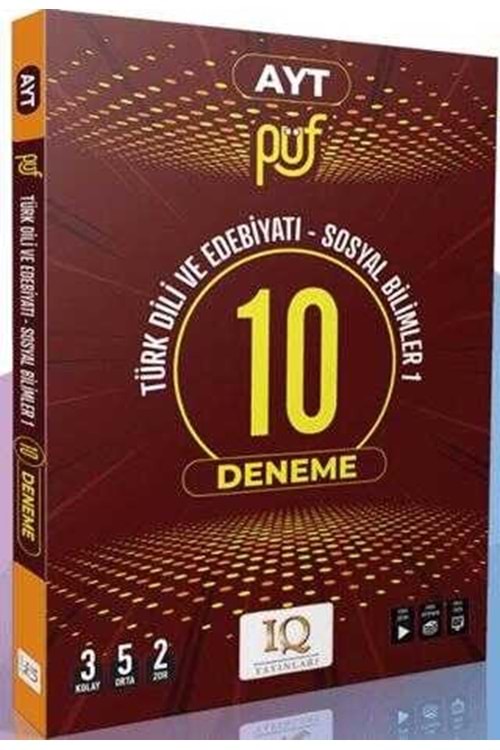 IQ PÜF AYT EDEBİYAT-SOS. BİLİM.10 BRANŞ DEN.