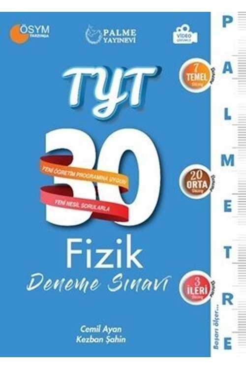 PALME TYT FİZİK PALMETRE SERİSİ 30 DENEME