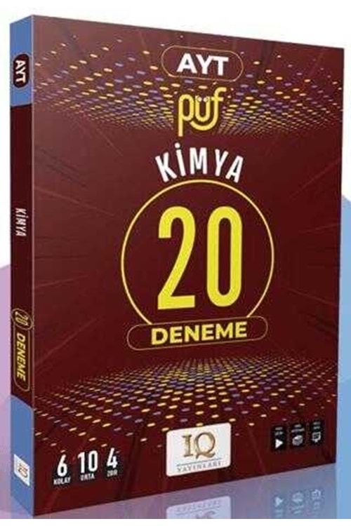 IQ AYT KİMYA PÜF 20 Lİ DENEME