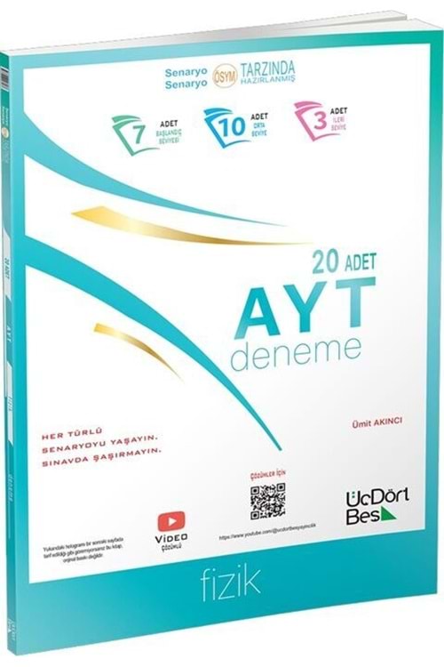 ÜÇDÖRTBEŞ 2025 AYT FİZİK 20 DENEME